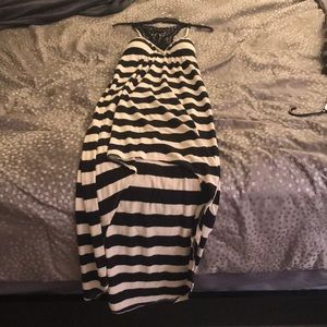 striped maxi dress